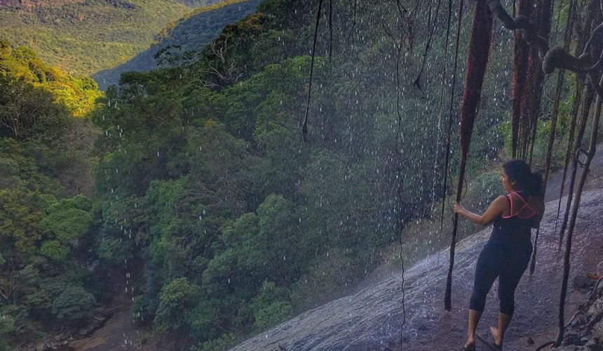 Trekking to Duwili Ella Waterfall in Sri Lanka
